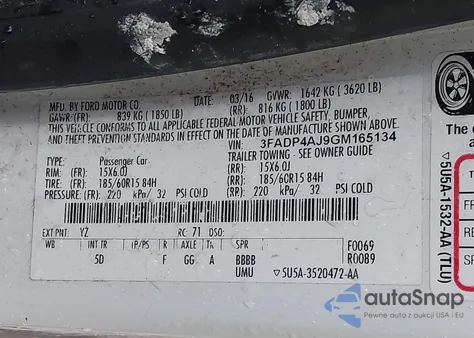 2016 Ford Fiesta S from USA, damaged, VIN 3FADP4AJ9GM165134